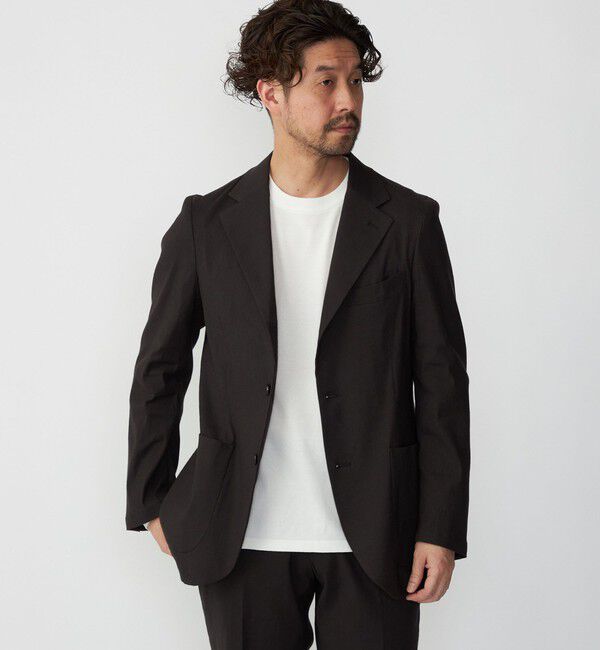 SHIPS「SHIPS:〈セットアップ対応/手洗い可能〉 イージー リネン ストレッチ ジャケット」|テーラードジャケット|