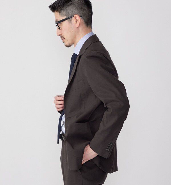 SHIPS「SHIPS:〈セットアップ対応/手洗い可能〉 イージー リネン ストレッチ ジャケット」|テーラードジャケット|