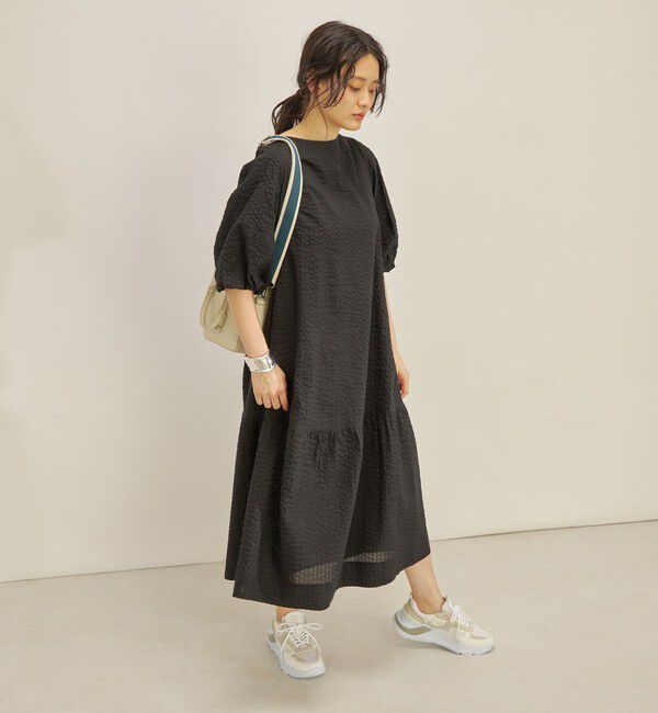 SHIPS for women「〈手洗い可能〉 バックリボン 切替 ワンピース」|ワンピース|