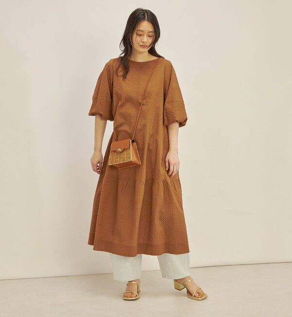 SHIPS for women「〈手洗い可能〉 バックリボン 切替 ワンピース」|ワンピース|