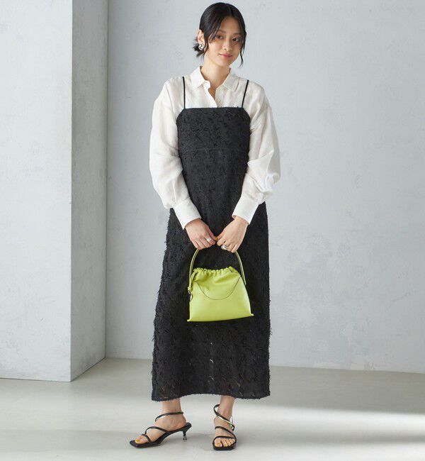 SHIPS for women「〈手洗い可能〉フリンジ ジャカード キャミ ワンピース 24SS」|ワンピース|