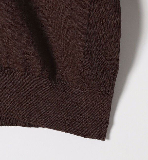 SHIPS any「SHIPS any:〈手洗い可能〉リネン ミックス Vネック ショート シアー カーディガン」|カーディガン|