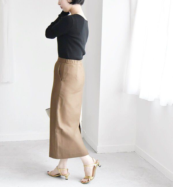 quaranciel「quaranciel:〈洗濯機可能〉アイライン スカート &times; フレンチ TEE セット」|タイト|