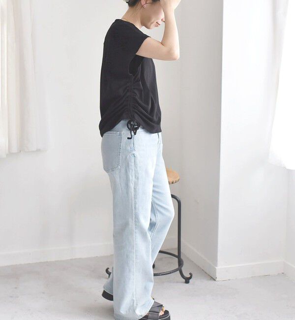 quaranciel「quaranciel:〈洗濯機可能〉アイライン スカート &times; フレンチ TEE セット」|タイト|