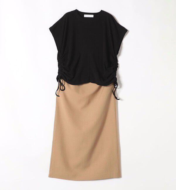 quaranciel「quaranciel:〈洗濯機可能〉アイライン スカート &times; フレンチ TEE セット」|タイト|