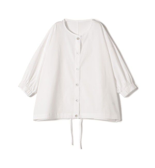 SHIPS for women「〈手洗い可能〉裾 ドロスト メタル ボタン ブラウス」|シャツ・ブラウス|