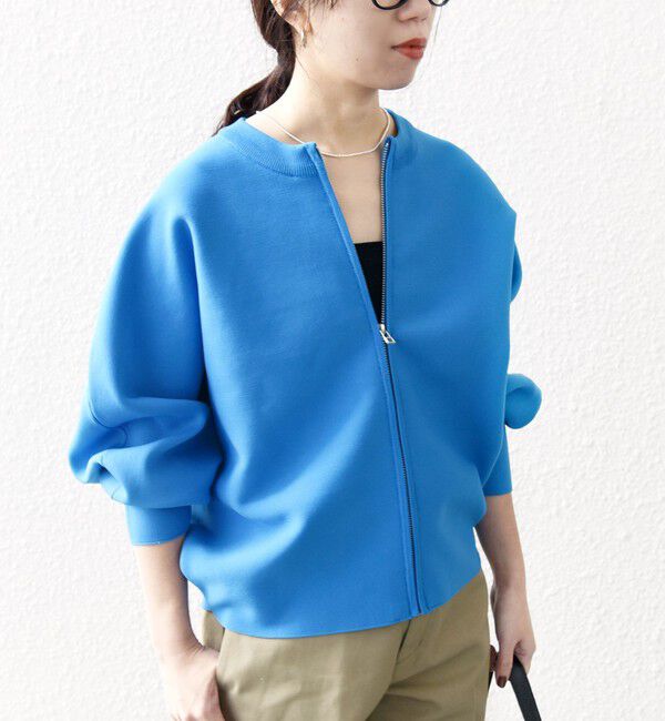 SHIPS any「SHIPS any:〈手洗い可能〉ドルマン ジップ ブルゾン カーディガン」|カーディガン|