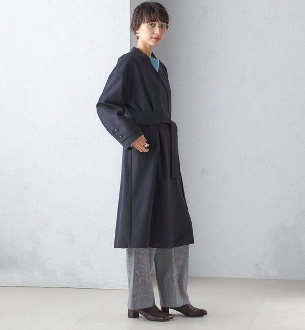 SHIPS for women「MANTECO ノーカラー コート」|ノーカラーコート|