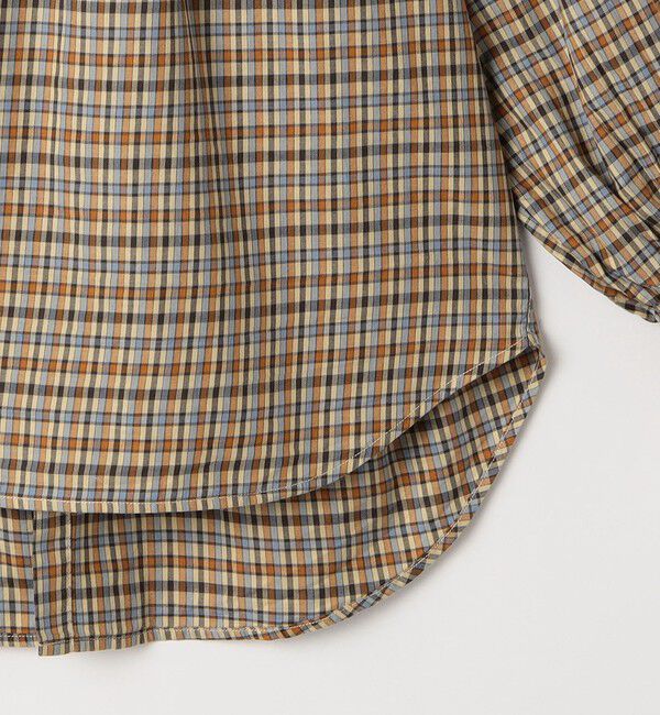 SHIPS KIDS「ARCH&LINE:155cm / オーガニック コットン チェック フリル ブラウス」|シャツ・ブラウス|