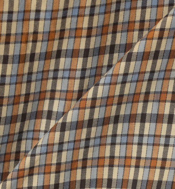 SHIPS KIDS「ARCH&LINE:155cm / オーガニック コットン チェック フリル ブラウス」|シャツ・ブラウス|