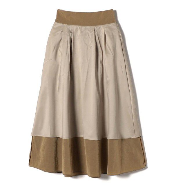 SHIPS for women「〈洗濯機可能〉LIMONTA EAST ビンテージ タフタ ギャザー スカート」|フレア|