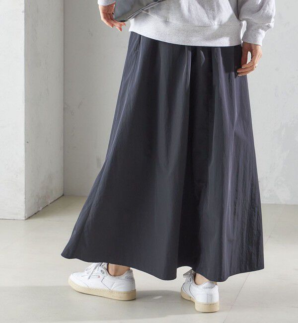 SHIPS for women「〈洗濯機可能〉LIMONTA EAST ビンテージ タフタ ギャザー スカート」|フレア|