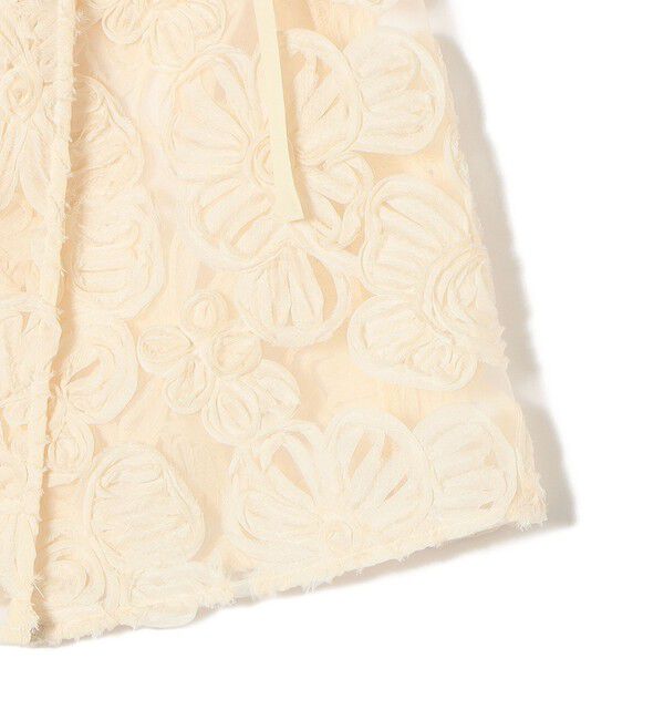 SHIPS for women「《予約》〈手洗い可能〉フラワー 刺繍 チュール ラップ スカート」|スカート|