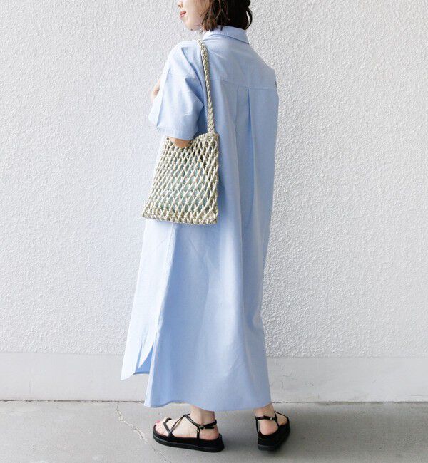 SHIPS for women「〈洗濯機可能〉ワンポイント 刺繍 シャツ ワンピース」|ワンピース|