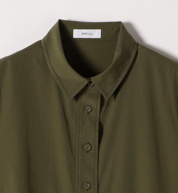 SHIPS any「SHIPS any:〈洗濯機可能〉タイプライター スキッパー フレア シャツ ワンピース」|ワンピース|