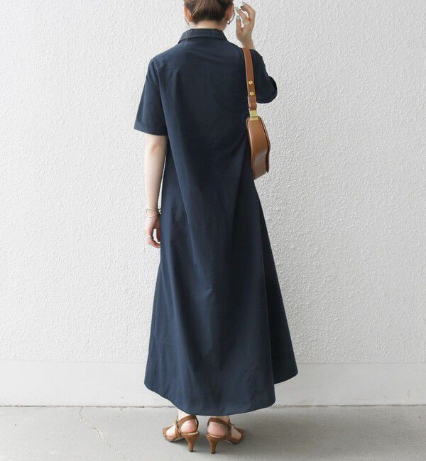 SHIPS any「SHIPS any:〈洗濯機可能〉タイプライター スキッパー フレア シャツ ワンピース」|ワンピース|