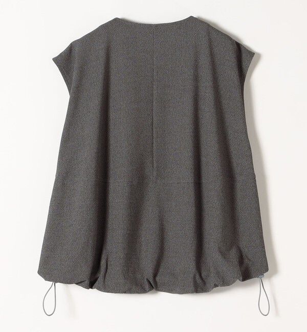 quaranciel「quaranciel:〈手洗い可能〉カット ジョーゼット ドロスト ジップ ベスト」|ベスト・ジレ|