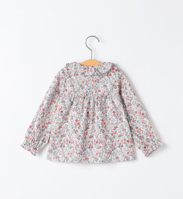 SHIPS KIDS「SHIPS KIDS:80～90cm / リバティ フリルカラー ブラウス」|シャツ・ブラウス|