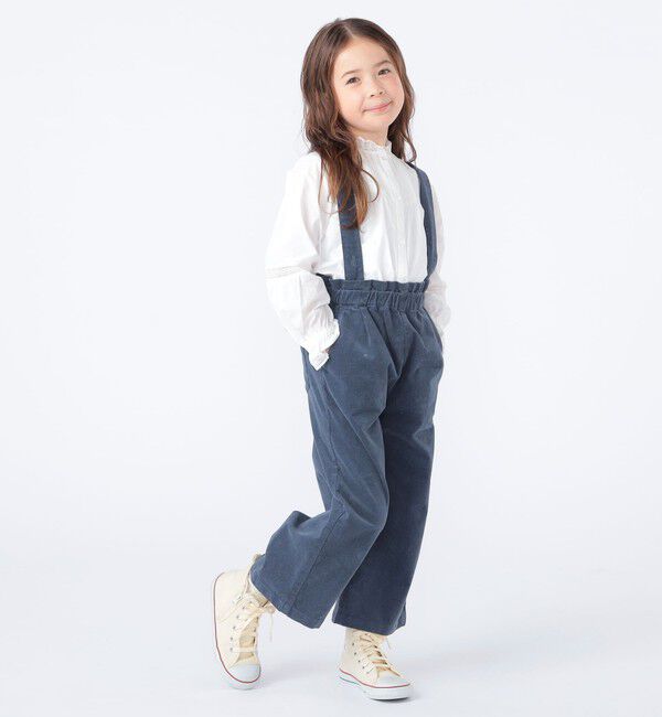 SHIPS KIDS「SHIPS KIDS:100～130cm / ピンタック レース ブラウス」|シャツ・ブラウス|