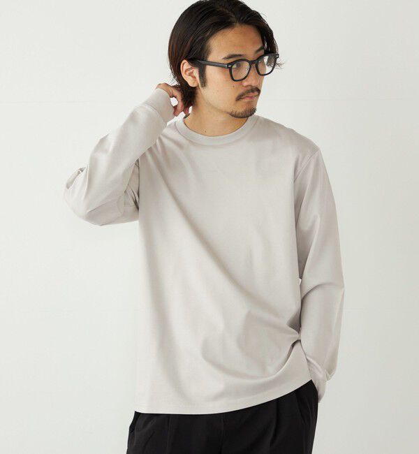 SHIPS Colors 「SHIPS Colors:シルケット コットン クルーネック ロンT」|Tシャツ・カットソー|グレー