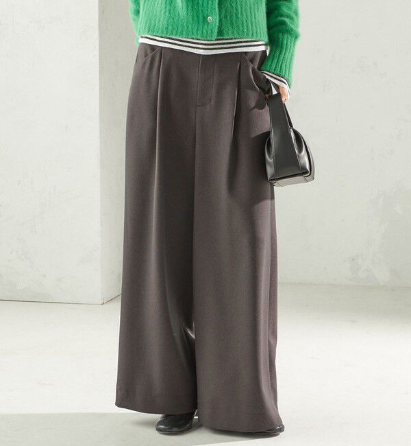 SHIPS for women「〈洗濯機可能〉ウールライク ポケット デザイン ワイド パンツ」|その他|