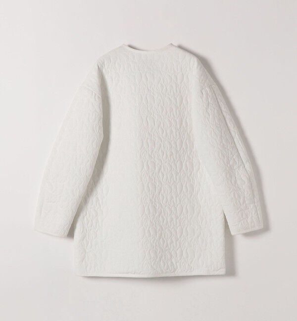 SHIPS any「SHIPS any: キルティング ステッチ ノーカラー ミディ コート」|ノーカラーコート|