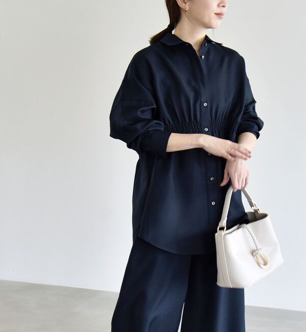 quaranciel「quaranciel:〈洗濯機可能〉ギャザー シャツ & イージー パンツ セットアップ」|その他|