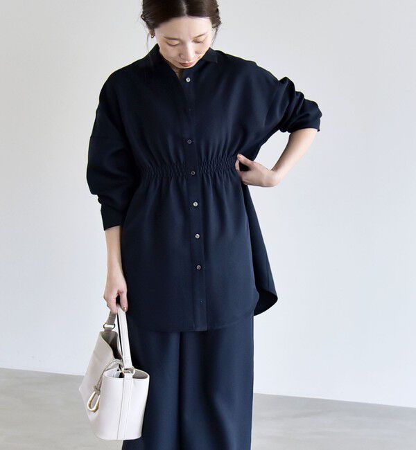 quaranciel「quaranciel:〈洗濯機可能〉ギャザー シャツ & イージー パンツ セットアップ」|その他|