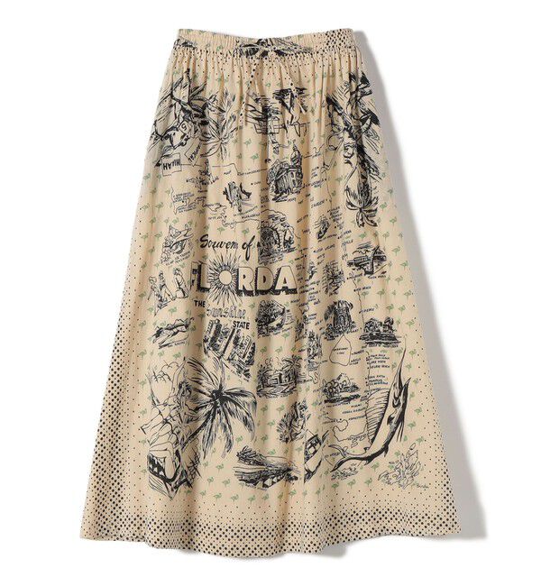 SHIPS for women「《予約》【SHIPS別注】BINDU:〈手洗い可能〉フロリダ マップ スカート」|スカート|