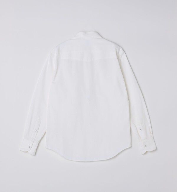 SHIPS「SHIPS: ウォッシュド ホワイト デニム ウエスタン シャツ」|シャツ・ブラウス|