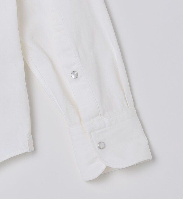 SHIPS「SHIPS: ウォッシュド ホワイト デニム ウエスタン シャツ」|シャツ・ブラウス|