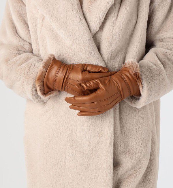 TOMORROWLAND GOODS「CARIDEI ファーコンビグローブ」|手袋|