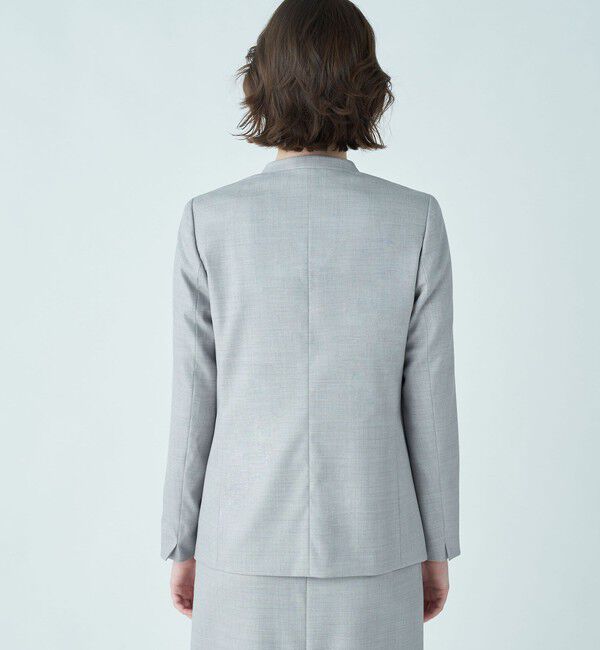 TOMORROWLAND collection「シャイニーピンヘッド Vカラージャケット」|テーラードジャケット|