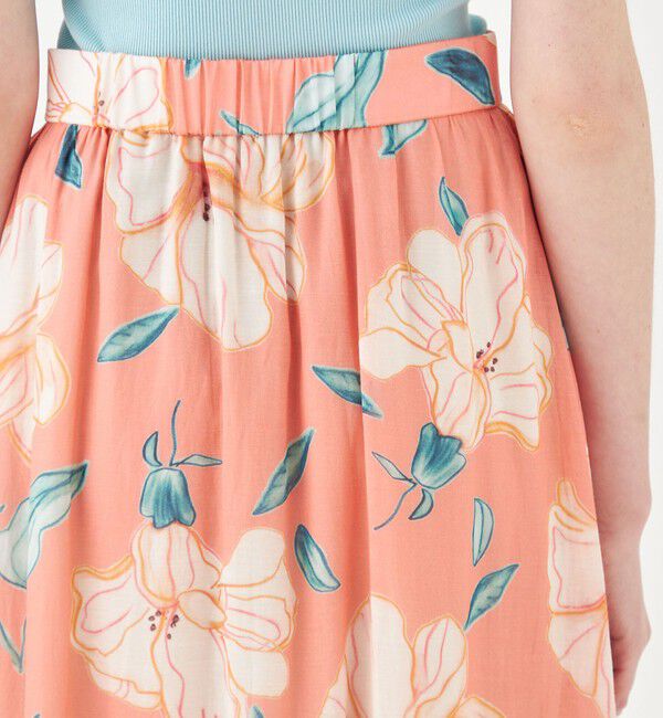 Ballsey「バチックフラワープリント ボリュームティアードスカート」|フレア|
