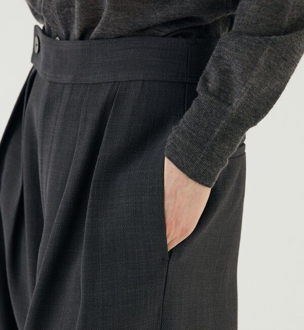 GALERIE VIE「レーヨンウールデラヴェ ワイドタックパンツ」|スラックス|