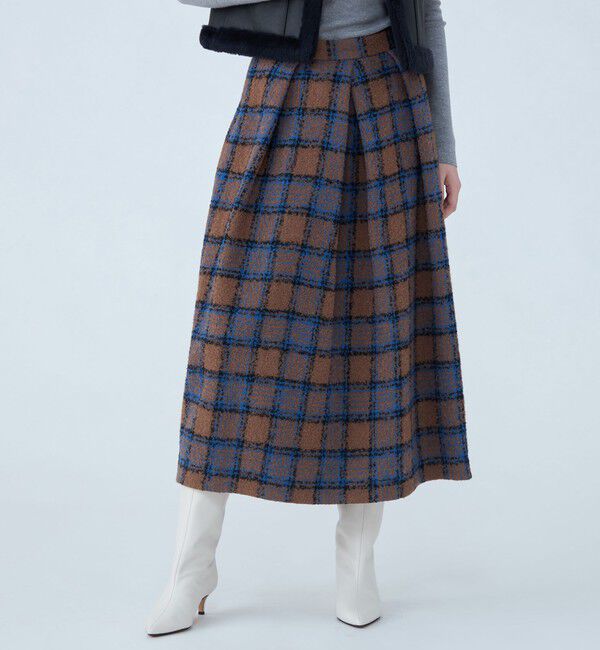 TOMORROWLAND collection「ループチェック バレルスカート」|スカート|