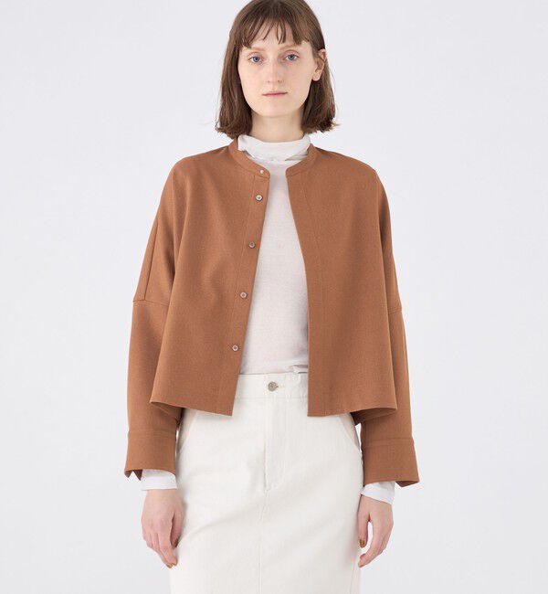 MACPHEE「【WEB限定】ポリエステルフラノ コクーンシャツ」|シャツ・ブラウス|