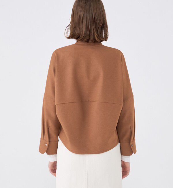 MACPHEE「【WEB限定】ポリエステルフラノ コクーンシャツ」|シャツ・ブラウス|