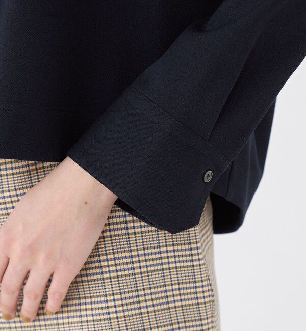 MACPHEE「【WEB限定】ポリエステルフラノ コクーンシャツ」|シャツ・ブラウス|