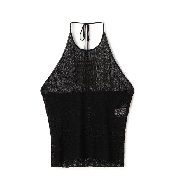 DES PRES「アイレットレース ホルターネックトップス」|キャミソール|19 ブラック