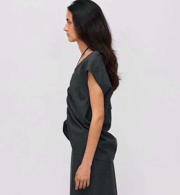 BACCA「ウールトロピカル ノースリーブブラウス」|シャツ・ブラウス|