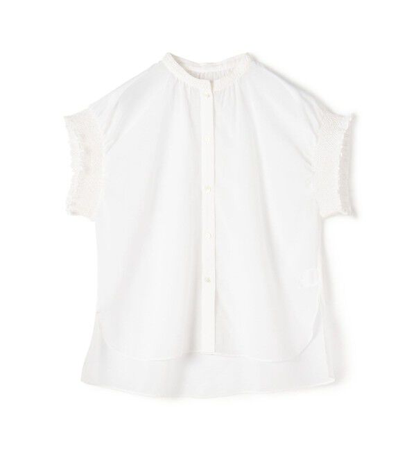 Ballsey「コットンクレープ スタンドカラーブラウス」|シャツ・ブラウス|11 ホワイト