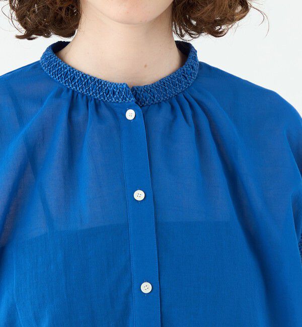 Ballsey「コットンクレープ スタンドカラーブラウス」|シャツ・ブラウス|