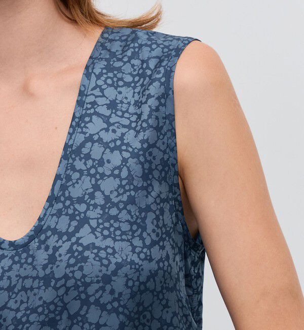 BACCA「キュプラインディゴプリント ロングワンピース」|ワンピース|