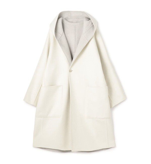 GALERIE VIE「ダブルフェイス ドルマンスリーブフーデッドコート」|その他|11 ホワイト
