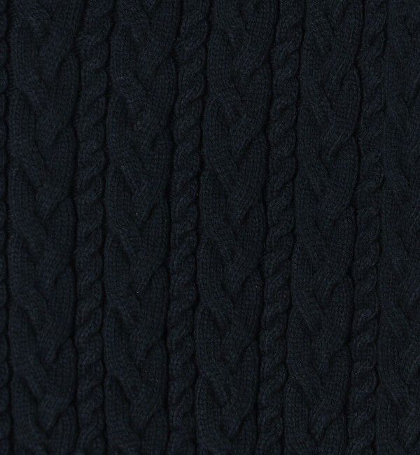 MACPHEE「ハイブリットコットンケーブル Vネックプルオーバー」|ニット・セーター|