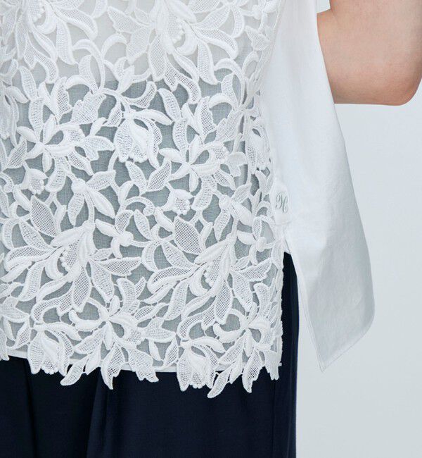 TOMORROWLAND collection「ケミカルフラワーレース ノースリーブブラウス」|シャツ・ブラウス|
