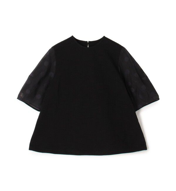 TOMORROWLAND collection「スラブジャージー ドットパフスリーブプルオーバー」|プルオーバー|19 ブラック