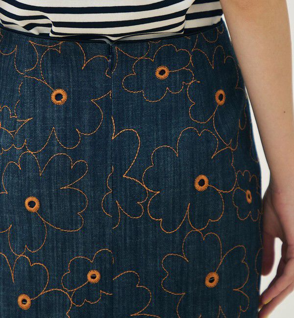 TOMORROWLAND collection「デニムフラワーリング タイトストレートスカート」|タイト|