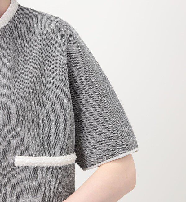 Ballsey「ダブルフェイスノット ハーフスリーブカーディガン」|カーディガン|